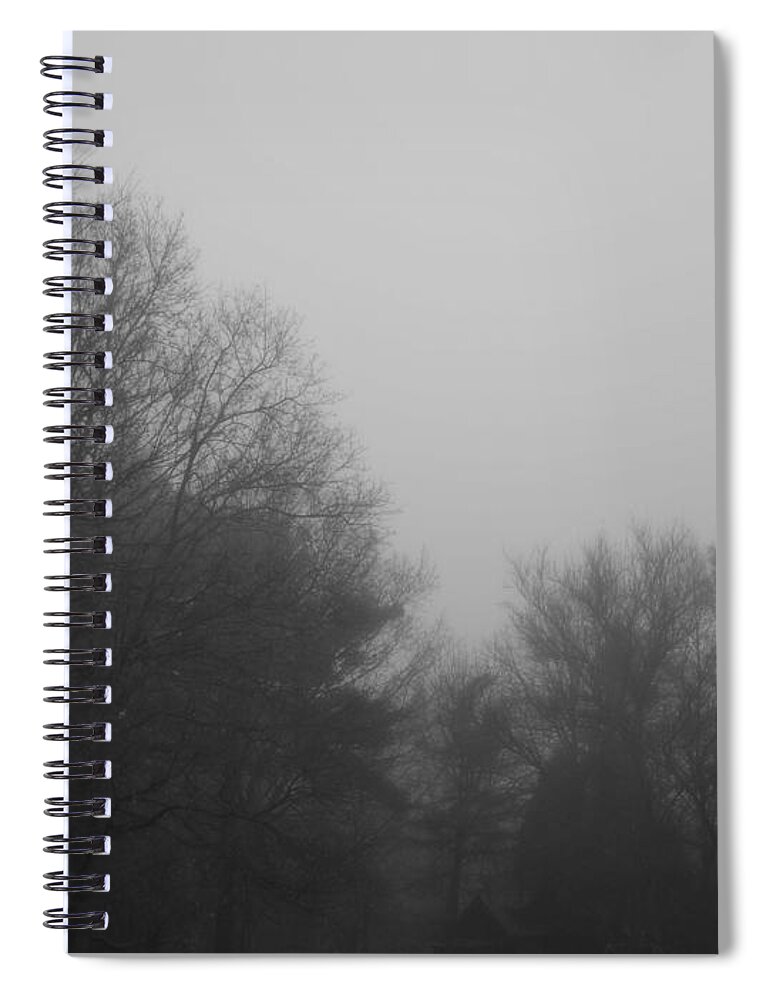 Nataure Spiral Notebook featuring the photograph Morning Fog at the Cabin by Frank J Casella
