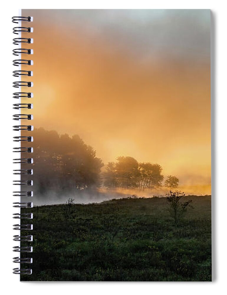 Quaboag River Spiral Notebook featuring the photograph Morning Fog by David Pratt
