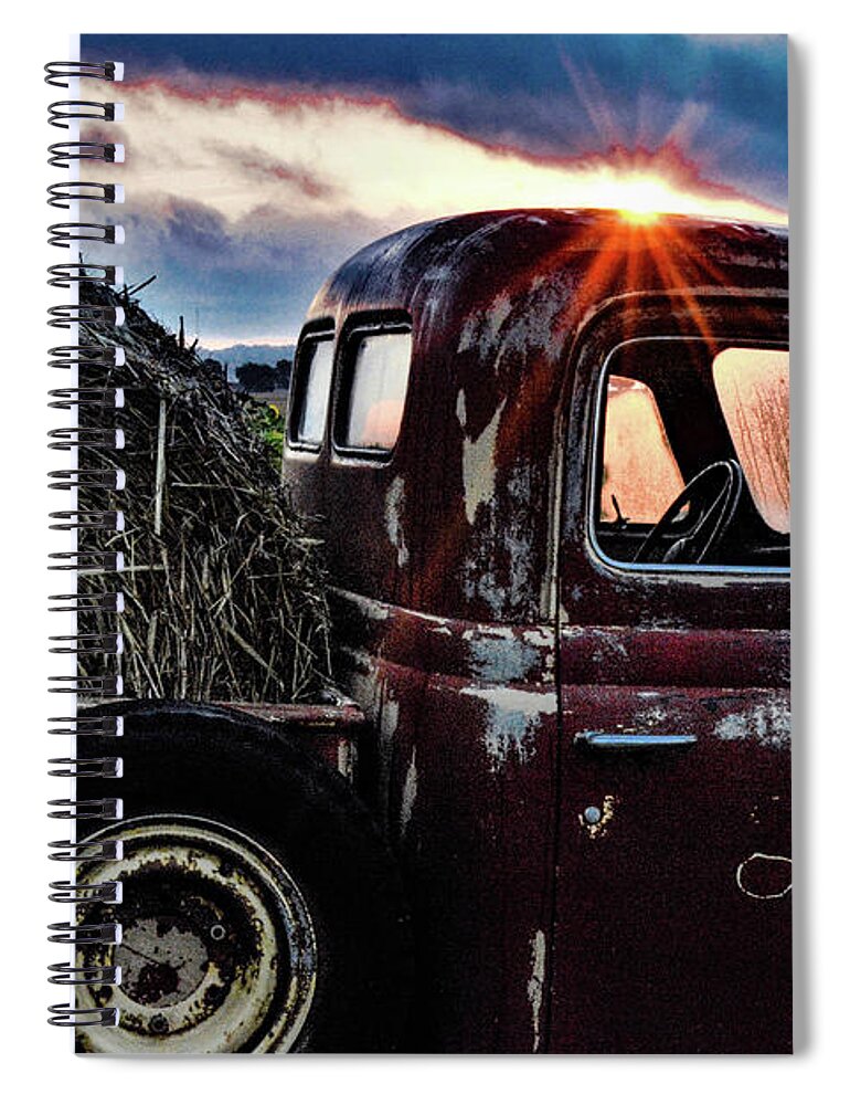 Period Pickup Truck Spiral Notebook featuring the photograph Morning Glaze by Addison Likins