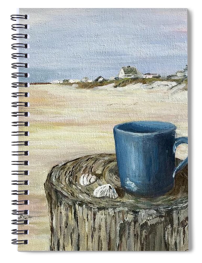 Landscape Spiral Notebook featuring the painting Morning Meeting by Deborah Smith