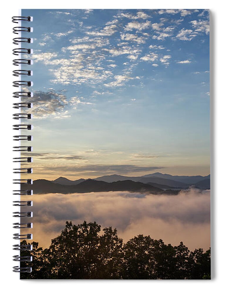 Tennessee Spiral Notebook featuring the photograph Morning on the Foothills Parkway 4 by Phil Perkins