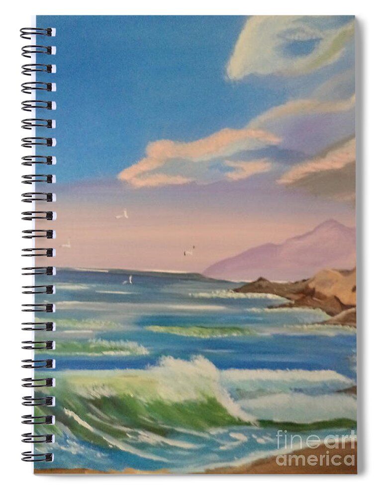  Spiral Notebook featuring the painting Morning Paradise # 279 by Donald Northup