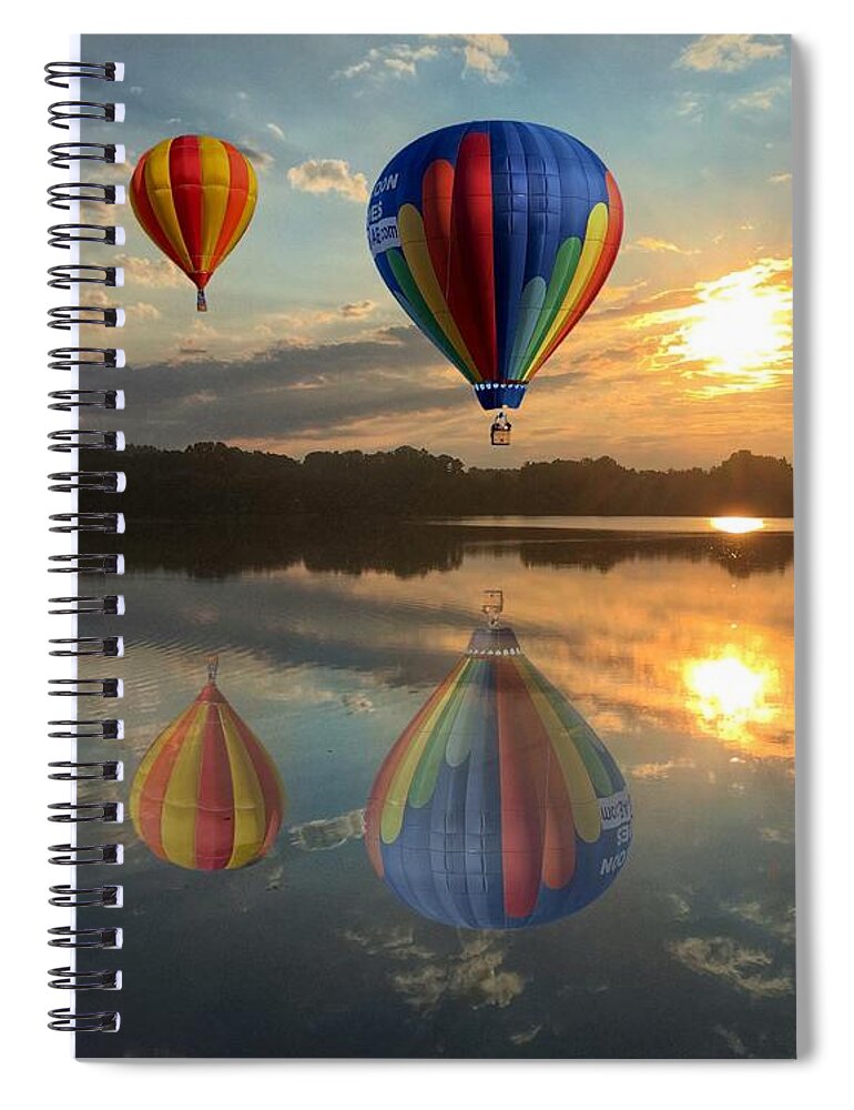 Lake Spiral Notebook featuring the digital art Morning Ride by Anne Sands