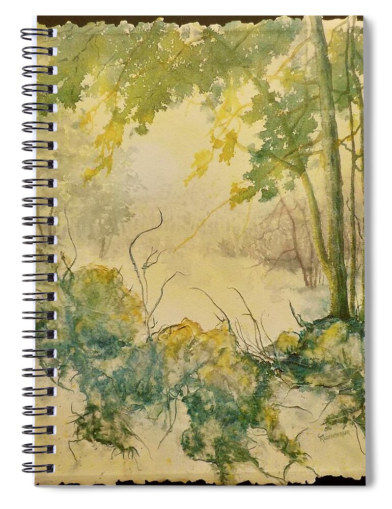 Watercolor Spiral Notebook featuring the painting Morning Serenity by Carolyn Rosenberger