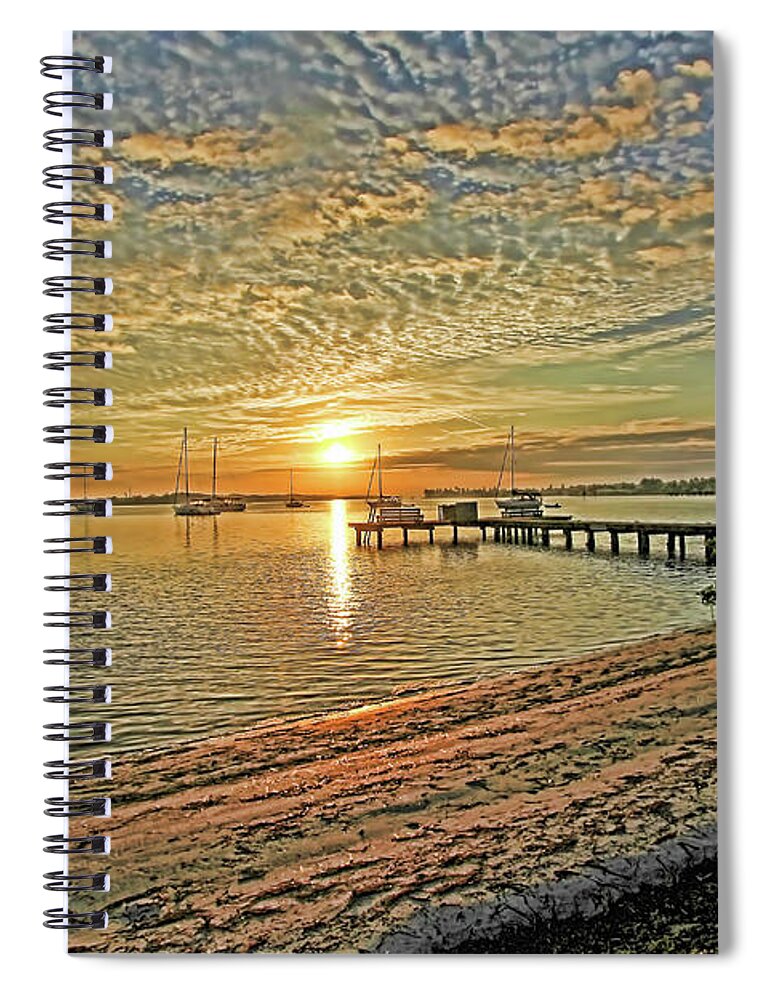 Longboat Key Florida Spiral Notebook featuring the photograph Mornings Embrace by HH Photography of Florida