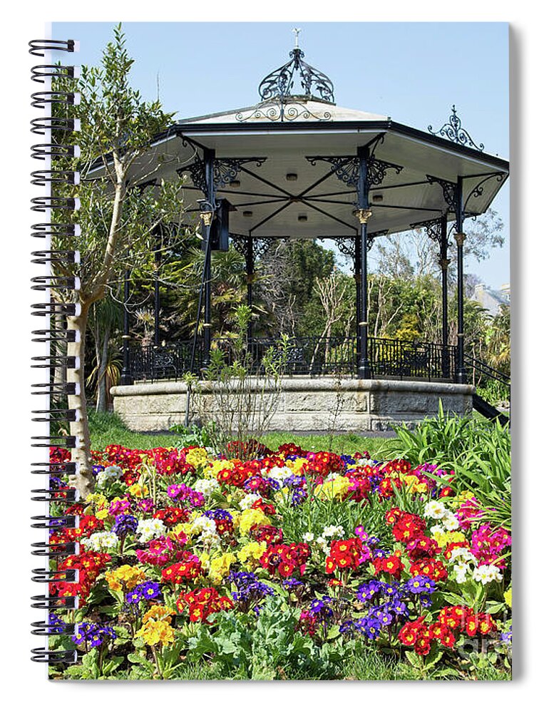 Penzance Spiral Notebook featuring the photograph Morrab Gardens in Spring, Penzance, Cornwall. by Tony Mills