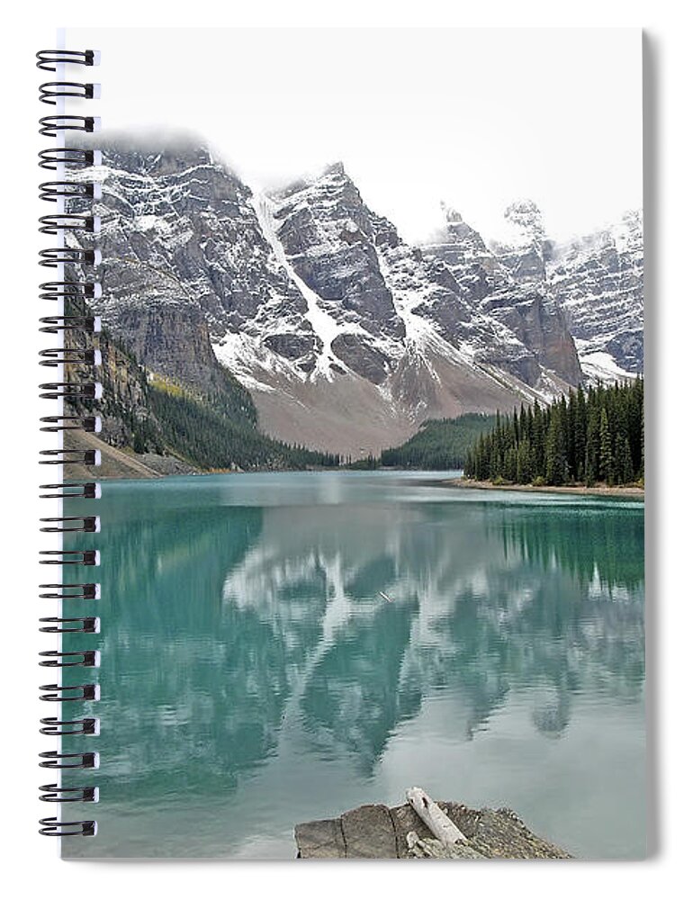 Scenery Spiral Notebook featuring the photograph Morraine Lake - Banff National Park - Alberta - Canada by Paolo Signorini