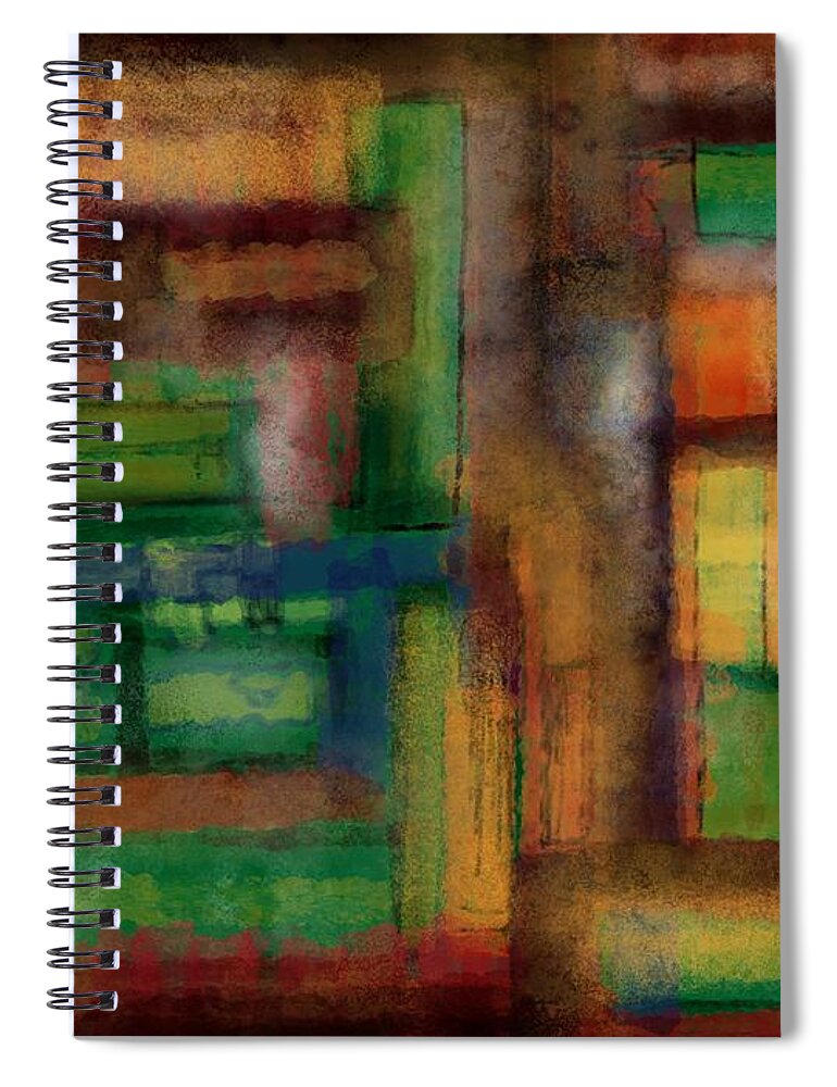 Mosaic Spiral Notebook featuring the digital art Mosaic #14 by Ljev Rjadcenko