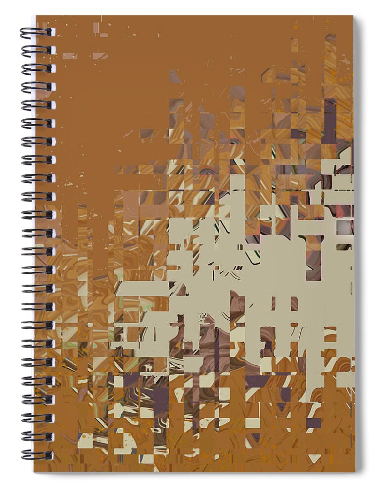 Abstract Spiral Notebook featuring the digital art Mosaic by Gina Harrison