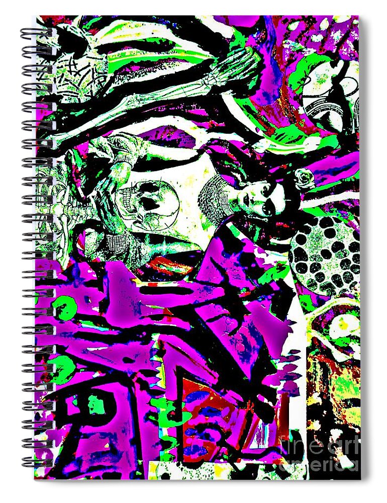 Katerina Stamatelos Art Spiral Notebook featuring the painting Mother Death-15 by Katerina Stamatelos