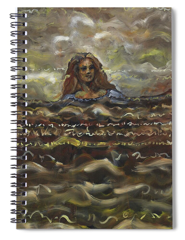 Mother Spiral Notebook featuring the painting Mother Earth by Gary Nicholson
