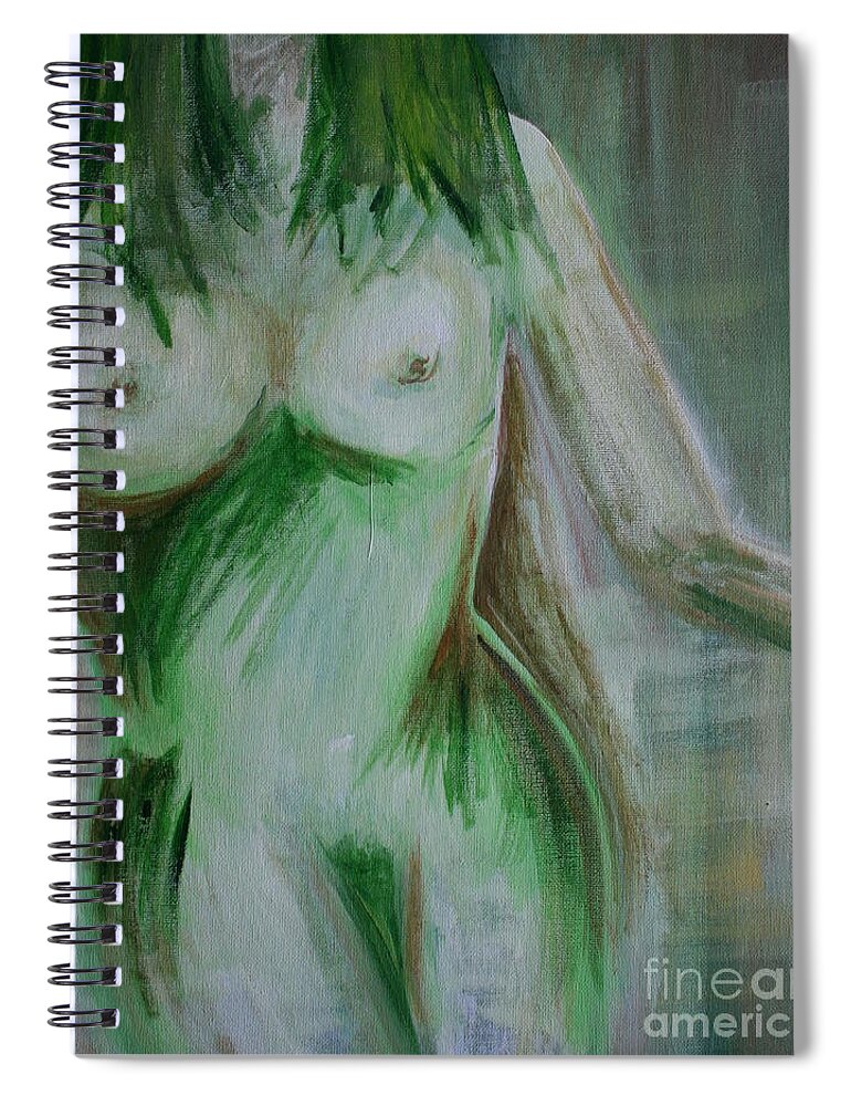 Paintings Spiral Notebook featuring the painting Mother Earth by Julie Lueders 
