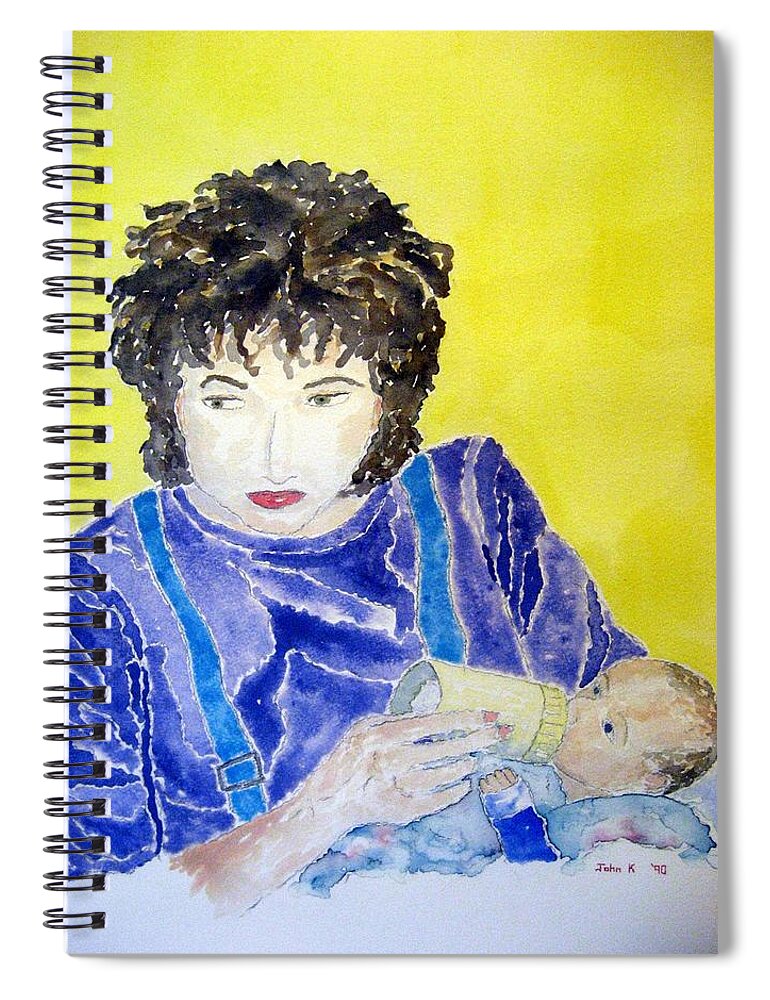 Watercolor Spiral Notebook featuring the painting Mother of Lore by John Klobucher