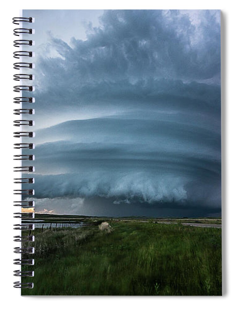 Supercell Spiral Notebook featuring the photograph Mothership by Marcus Hustedde