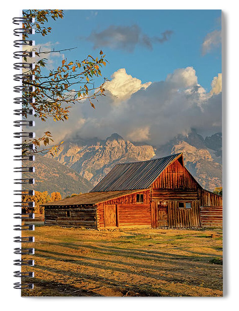 Barn Spiral Notebook featuring the photograph Moulton's Barn by Jack Bell