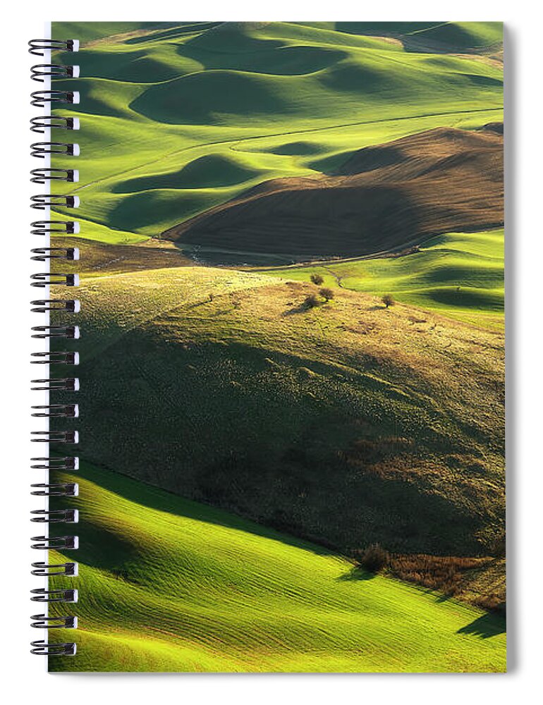 Palouse Spiral Notebook featuring the photograph Mounds of Joy by Ryan Manuel