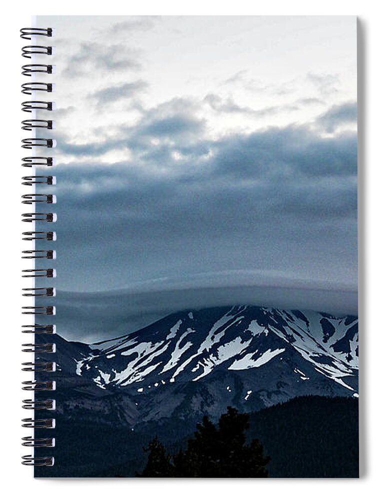 Mount Shasta Spiral Notebook featuring the photograph Mount Shasta W Lenticular 5 by Rebecca Dru