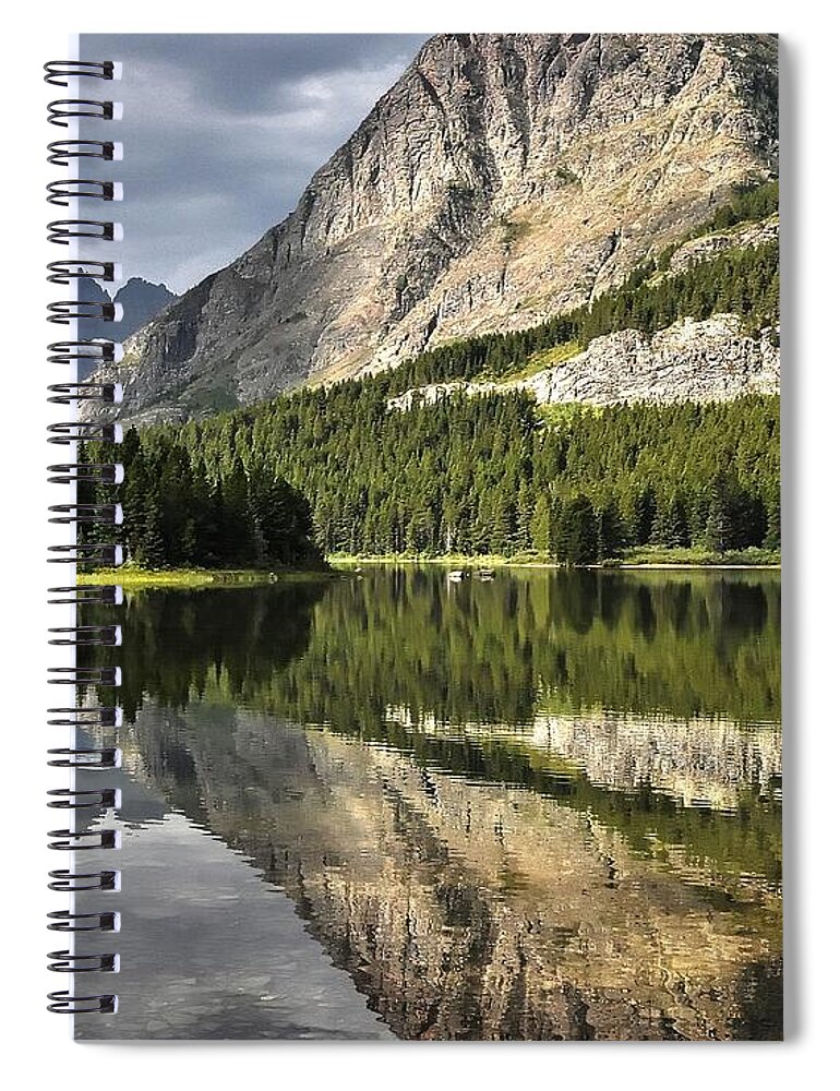 Reflection Spiral Notebook featuring the photograph Mount Wilbur Reflection by Steve Brown