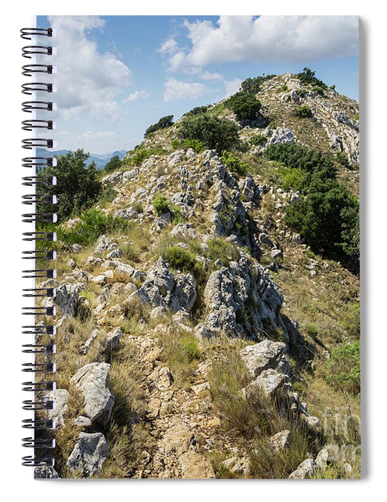 Mountains Spiral Notebook featuring the photograph Mountain landscape and clouds 2 by Adriana Mueller