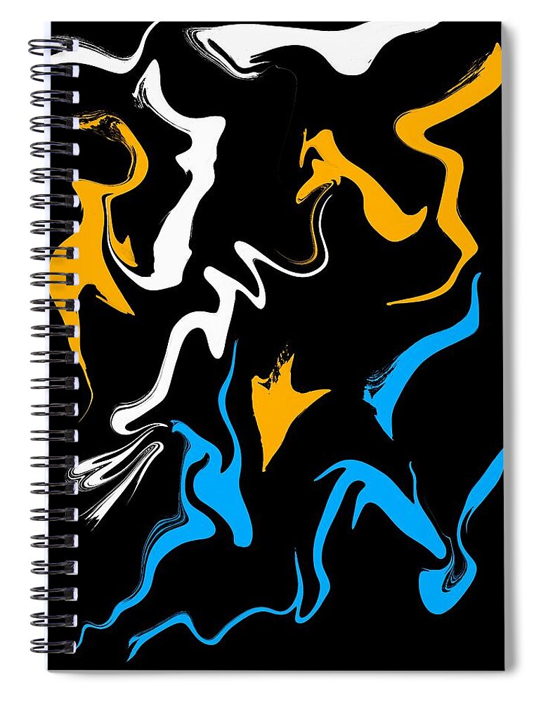 Spiral Notebook featuring the digital art Mountain Man by Michelle Hoffmann