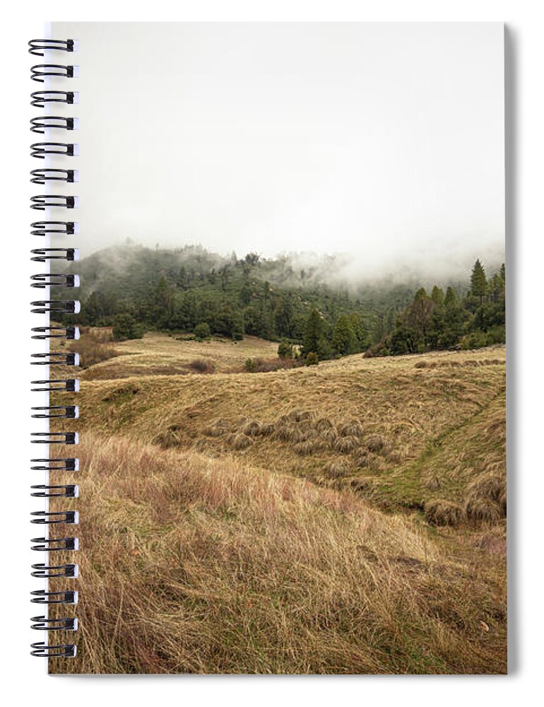 Clouds Spiral Notebook featuring the photograph Mountain Pastures by Ryan Weddle
