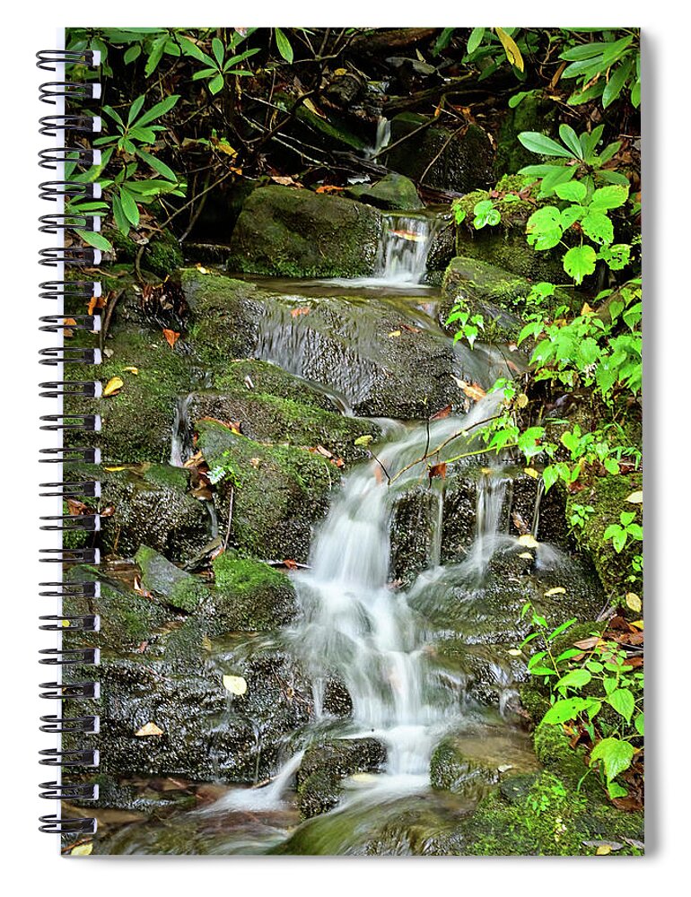 Nature Spiral Notebook featuring the photograph Mountain Trickle by Ed Stokes