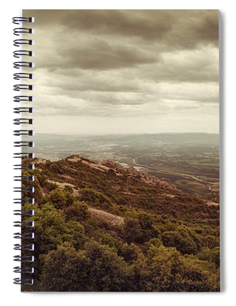Panorama Spiral Notebook featuring the photograph Mountain View by RicharD Murphy