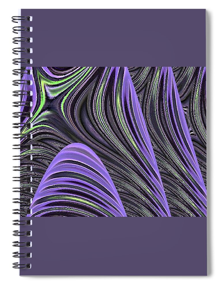 Abstract Spiral Notebook featuring the digital art Mountains Abstract by Ronald Mills