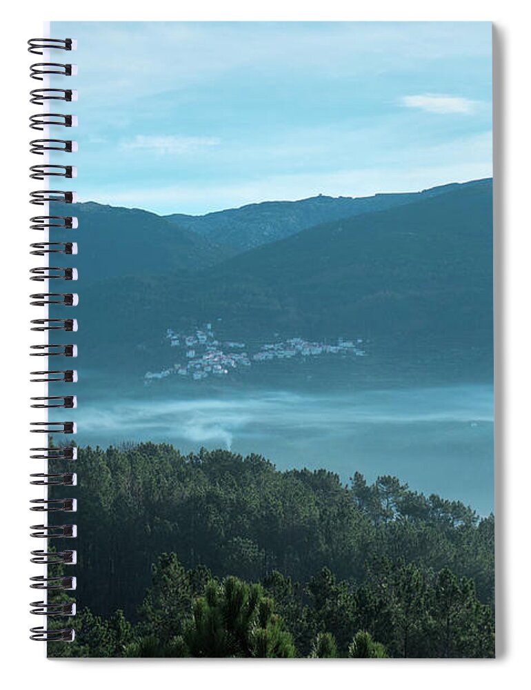 Serra Da Estrela Spiral Notebook featuring the photograph Mountains of Serra de Estrela in the morning by Angelo DeVal