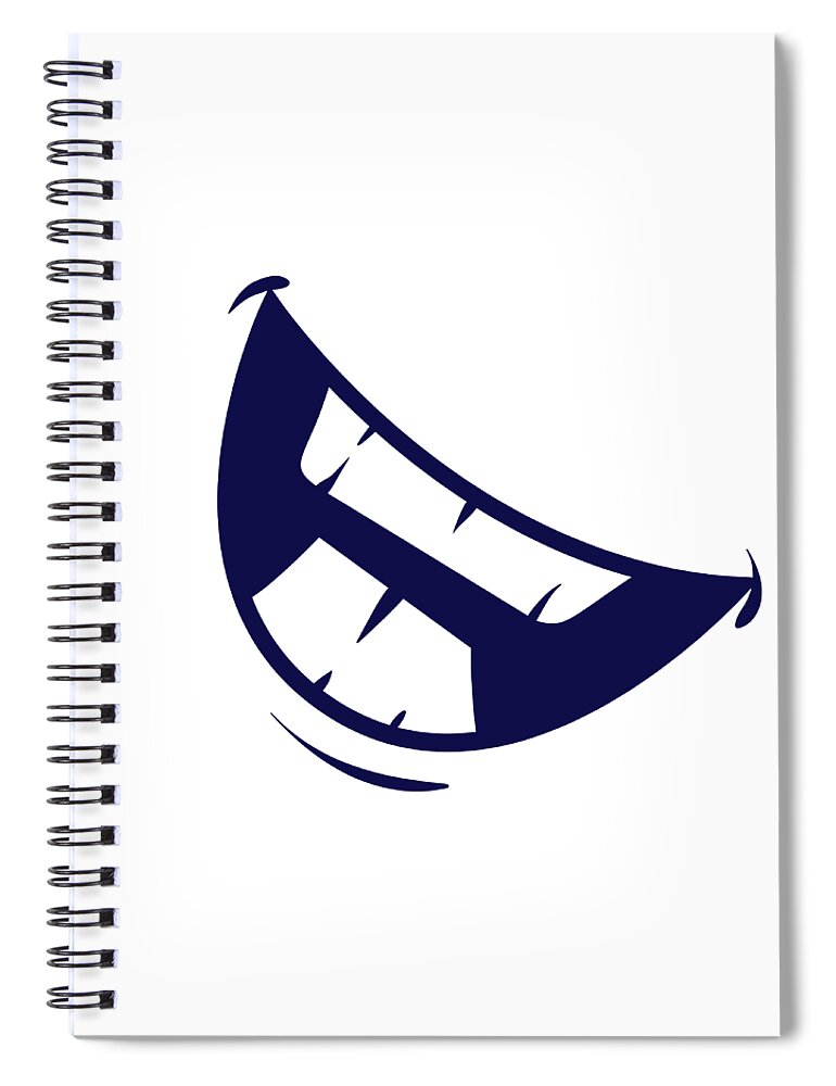 Mouth Spiral Notebook featuring the digital art Mouth 01 by Matthias Hauser