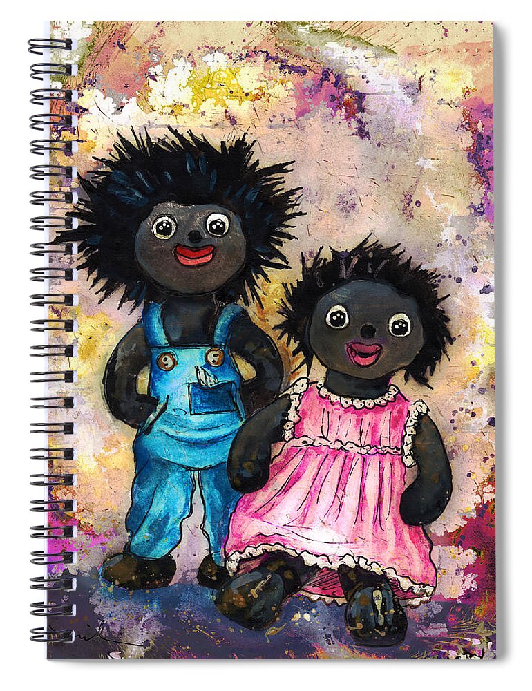 Still Life Spiral Notebook featuring the painting Mr And Mrs Gollies Madness by Miki De Goodaboom