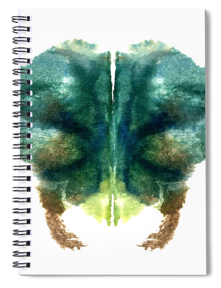 Abstract Spiral Notebook featuring the painting Mr. Mantis by Stephenie Zagorski