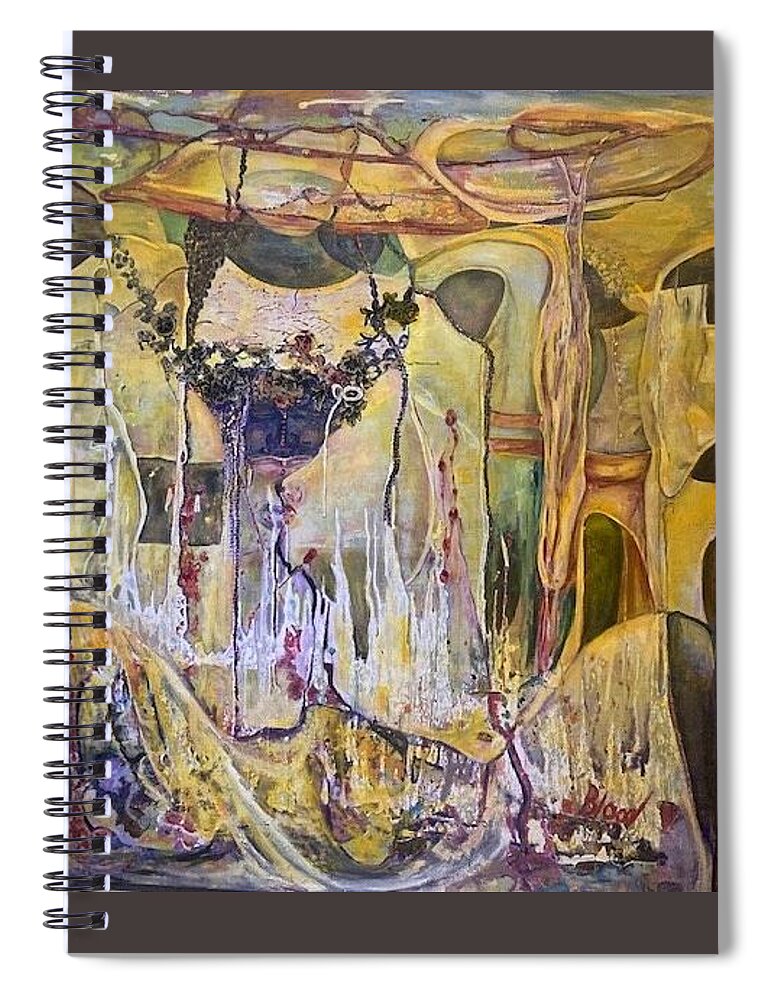  Women Spiral Notebook featuring the painting Ms.Doris by Peggy Blood