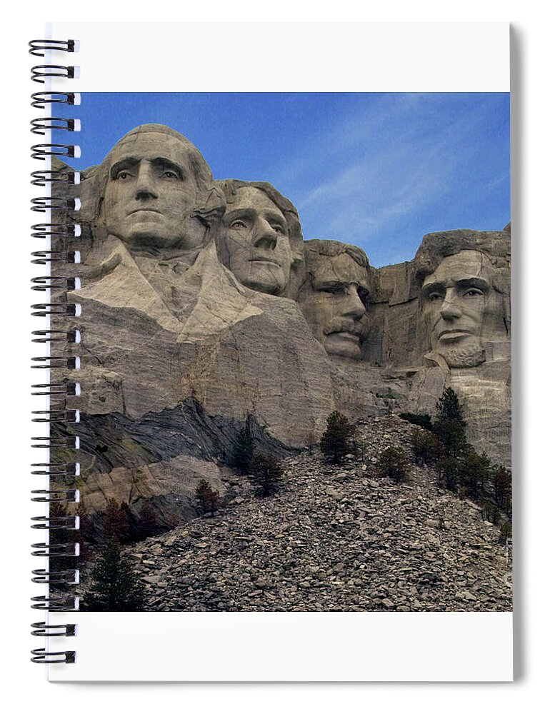 Monument Spiral Notebook featuring the photograph Mt Rushmore by Kimberly Blom-Roemer