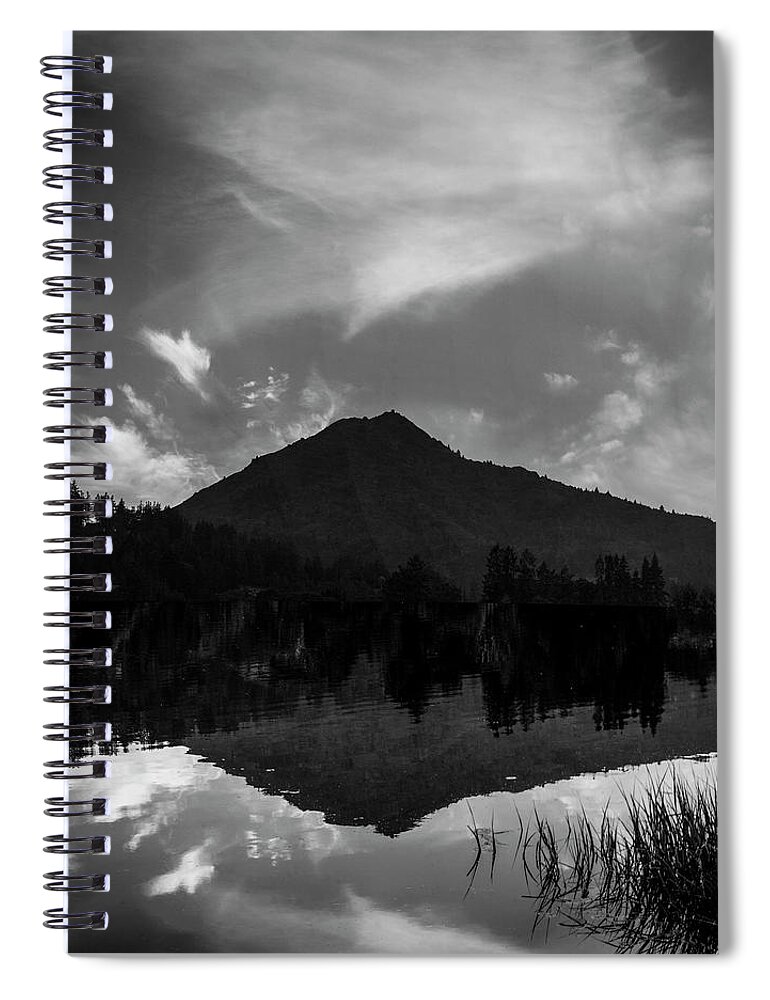 Mt. Tamalpais Spiral Notebook featuring the photograph Mt. Tamalpais from Corte Madera Creek by Donald Kinney