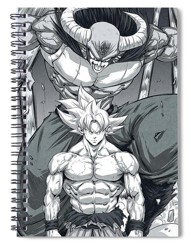  MUI Goku vs Moro Cuaderno de espiral por Darko Babovic - Fine Art America