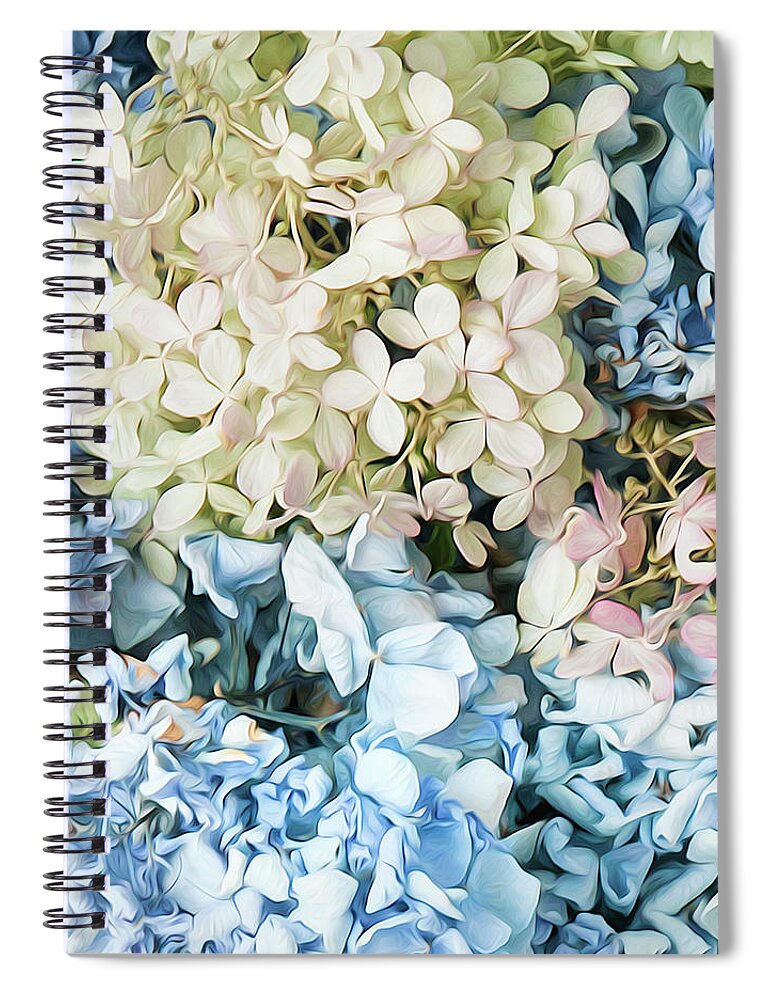 Hydrangea Spiral Notebook featuring the photograph Multi Colored Hydrangea by Theresa Tahara