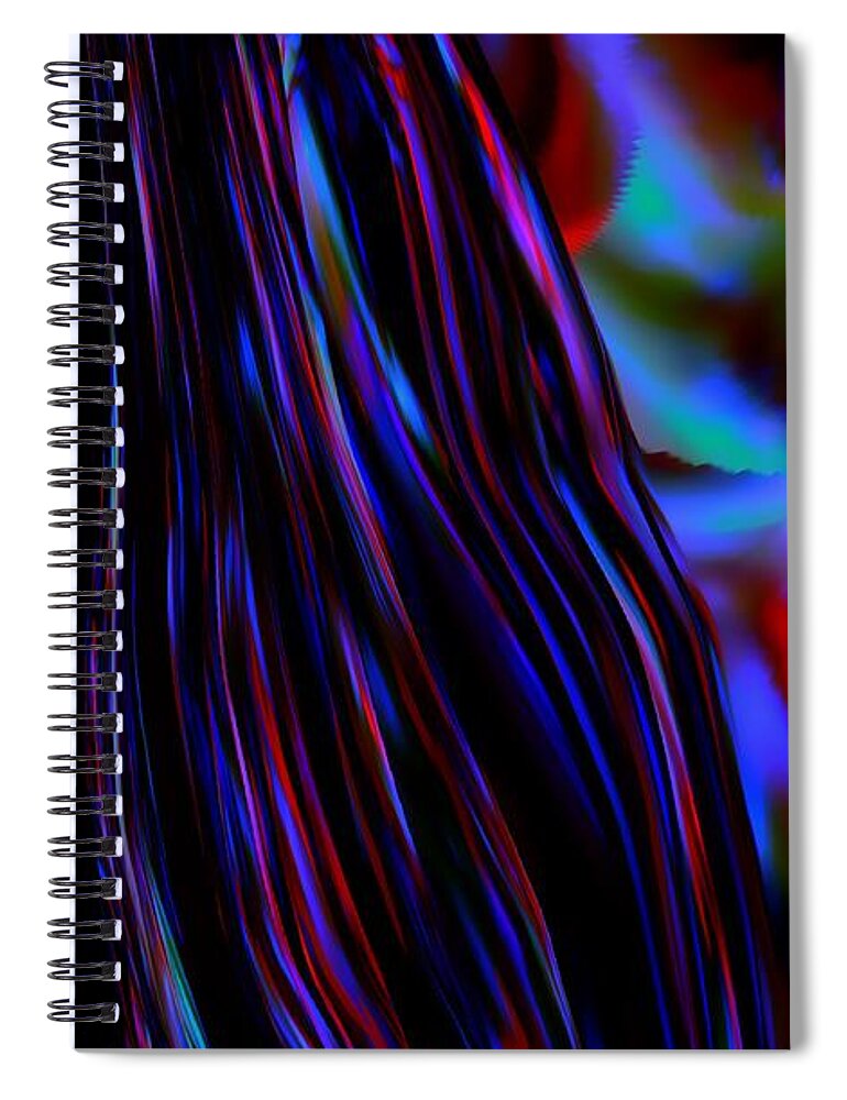 Abstract Spiral Notebook featuring the digital art Multi lives by Glenn Hernandez