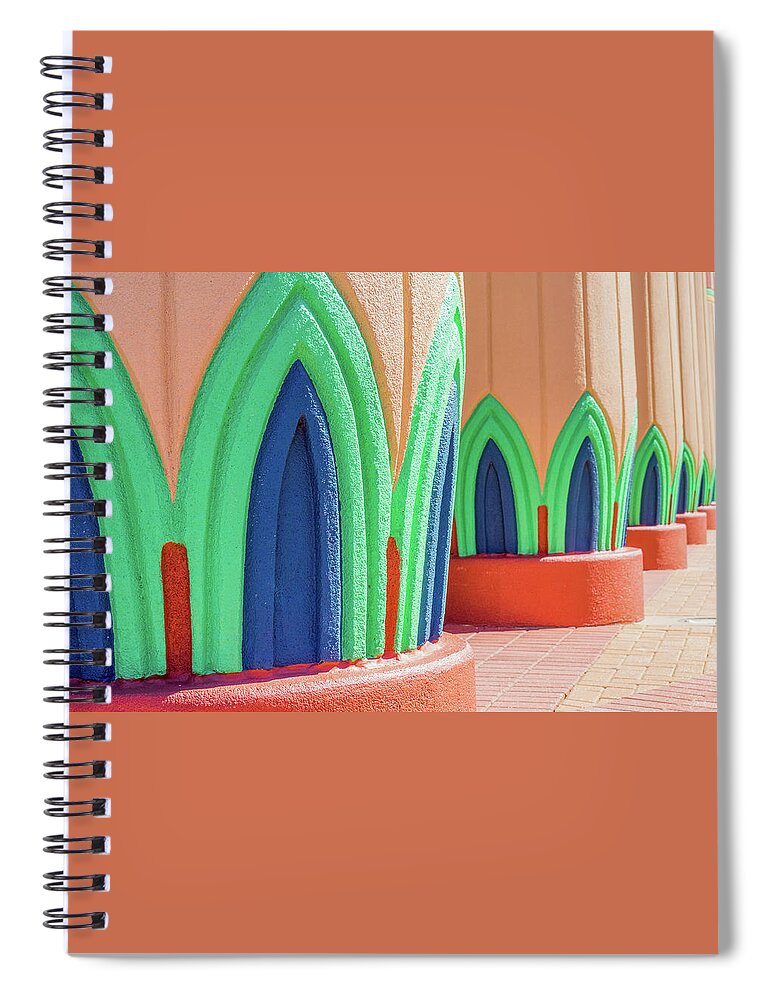 Column Spiral Notebook featuring the photograph Multicolored Columns by James C Richardson