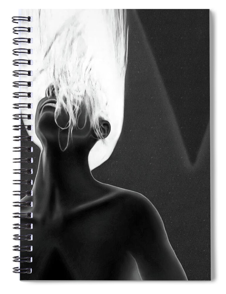 Anxiety Spiral Notebook featuring the photograph My Anxiety by Jaeda DeWalt