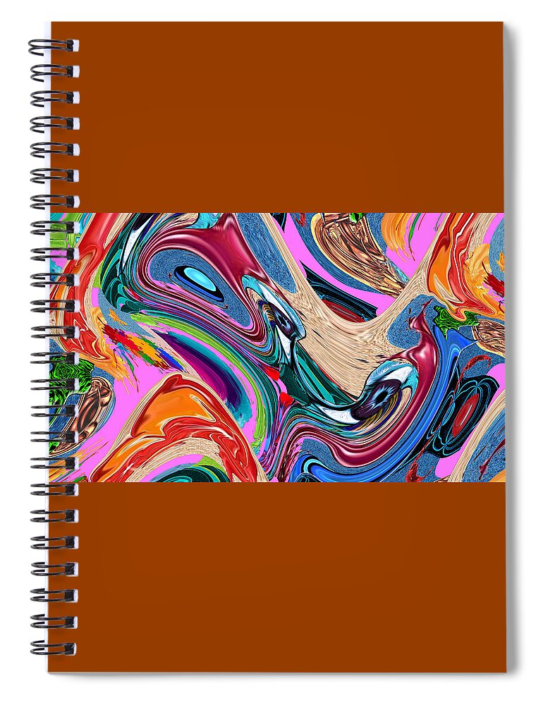 Digital Spiral Notebook featuring the digital art My Eyes are Watching You by Ronald Mills