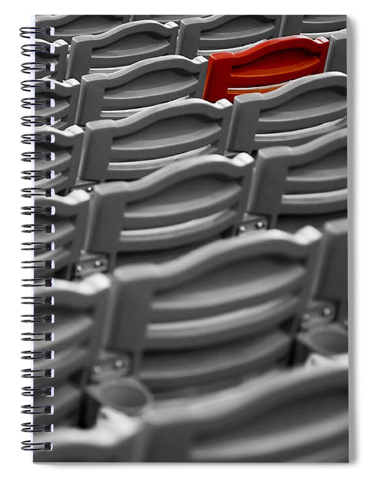 Baseball Spiral Notebook featuring the photograph My Favorite Seat by Brad Barton
