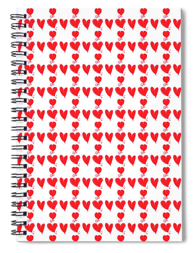 Heart Spiral Notebook featuring the digital art Myriad Hearts by Moira Law