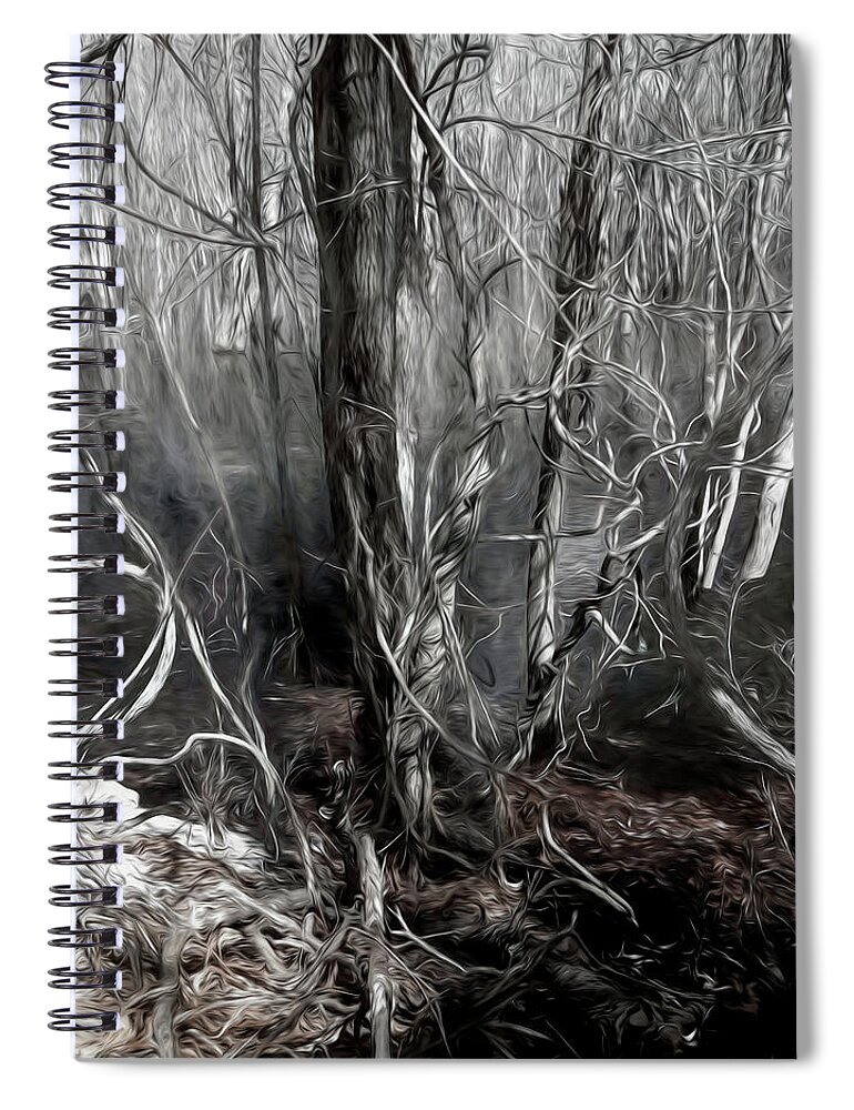 Trees Spiral Notebook featuring the photograph Mystery Among the Vines by Wayne King