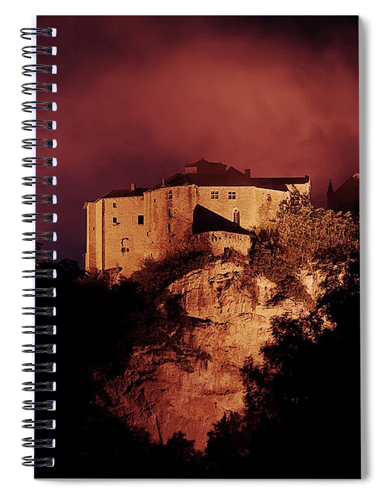 Landscape Spiral Notebook featuring the photograph Myths and Legends by Karine GADRE