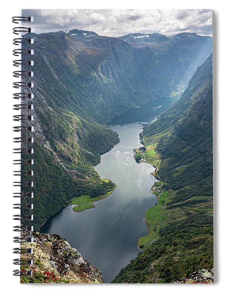 Outdoors Spiral Notebook featuring the photograph Naeroyfjord,Norway by Andreas Levi