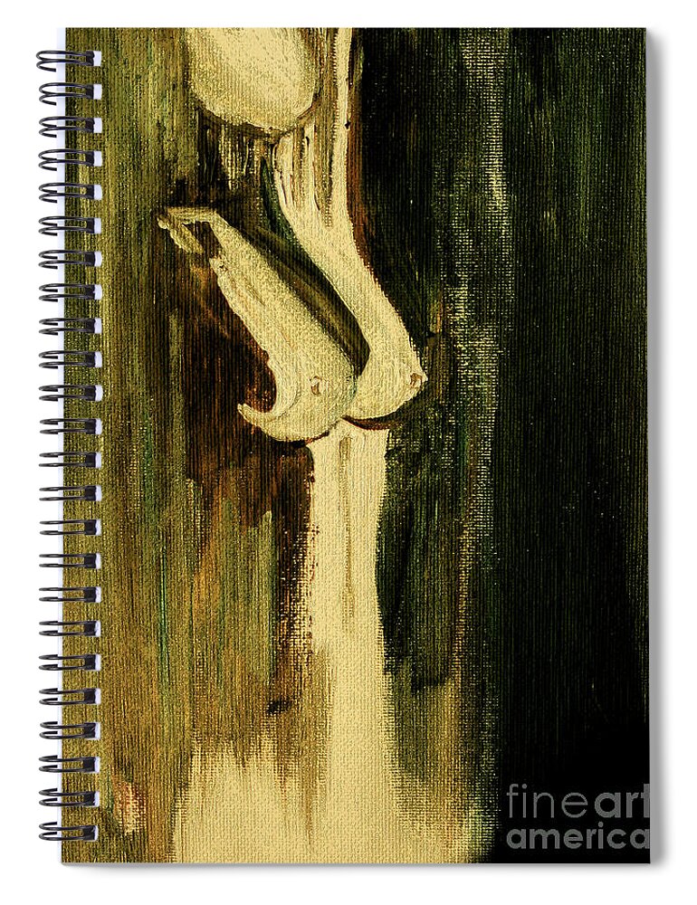 Naked Beauty Spiral Notebook featuring the painting Naked Beauty by Julie Lueders 
