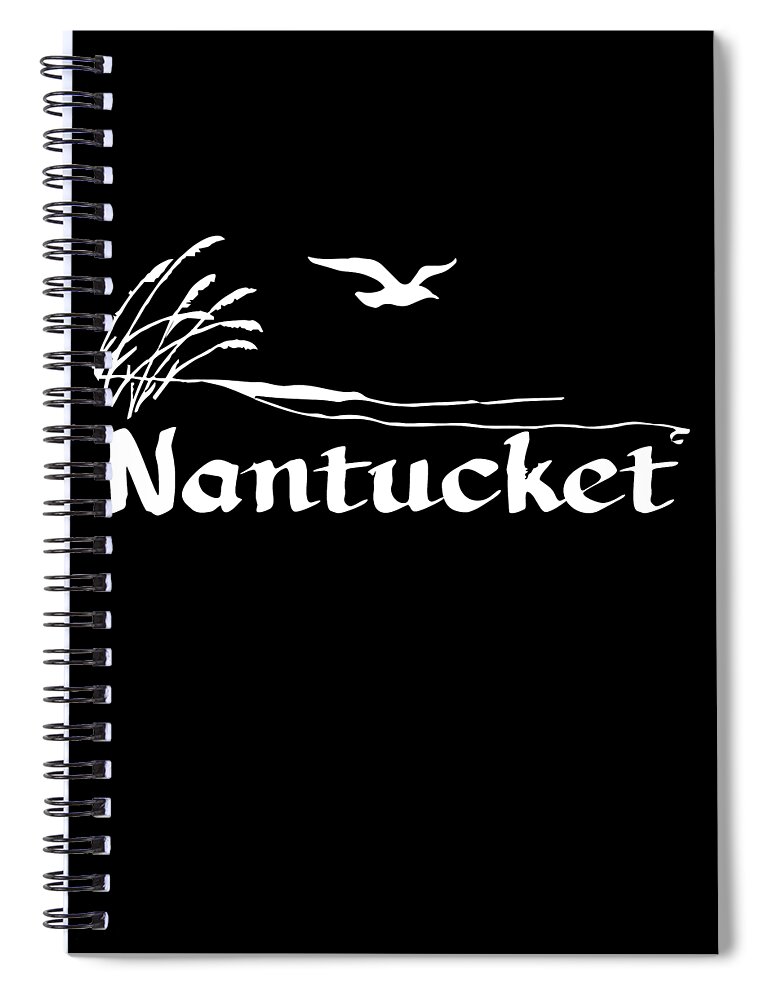 Funny Spiral Notebook featuring the digital art Nantucket by Flippin Sweet Gear
