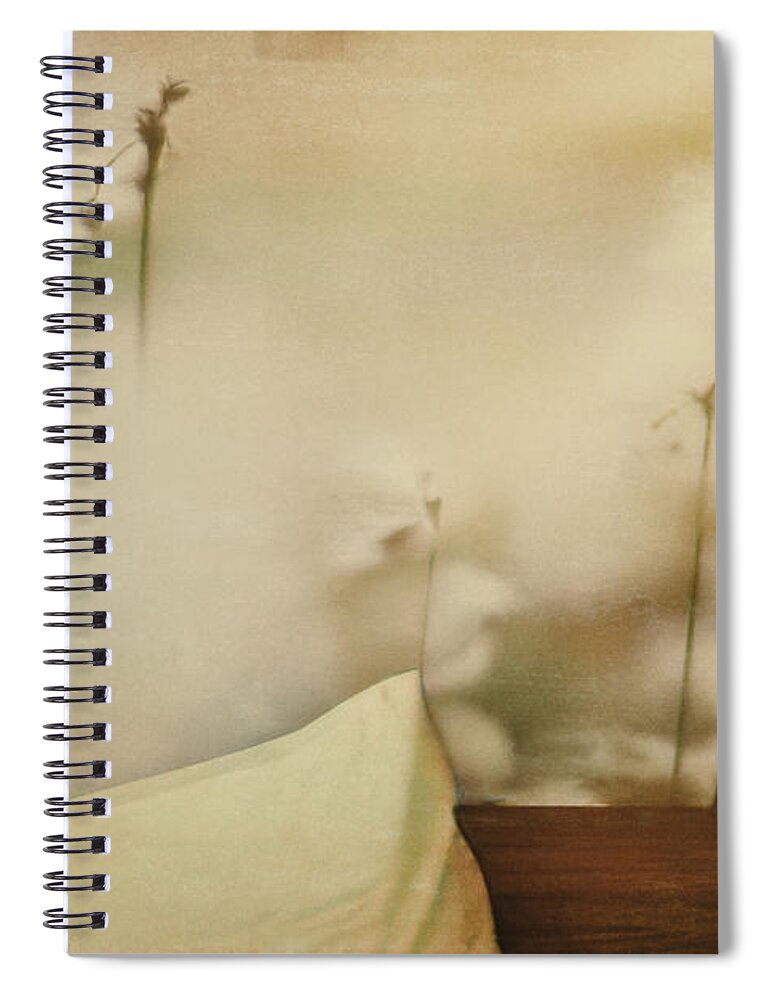 Bed Spiral Notebook featuring the photograph Nap Time by Yasmina Baggili