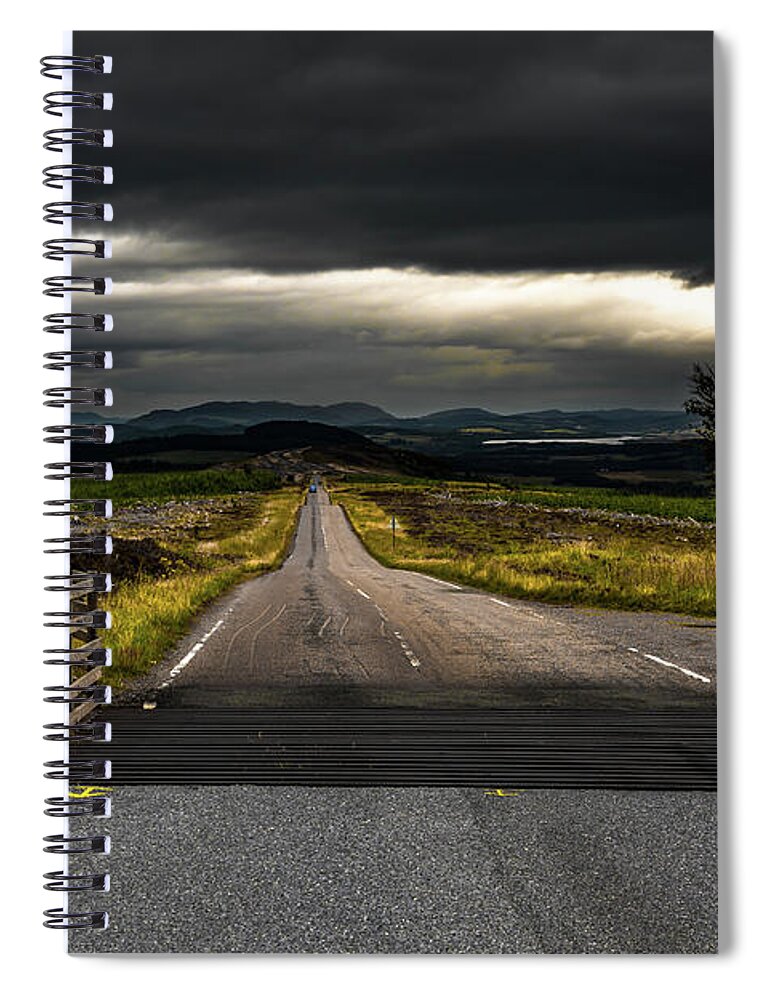 Scotland Spiral Notebook featuring the photograph Narrow Highland Road Near Loch Ness In Scotland by Andreas Berthold